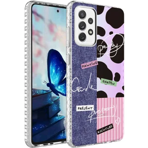 Galaxy A23 Kılıf Airbag Kenarlı Renkli Desenli Silikon Zıvo Elegans Kapak-No8