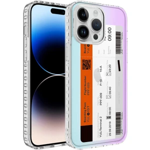 iPhone 14 Pro Max Uyumlu Airbag Kenarlı Renkli Desenli Silikon Zıvo Elegans Kapak-No1