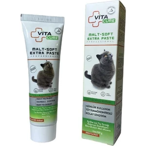 Vita Cure Malt-Soft Extra Paste 100 gr - Kediler Için Tüy Yumağı Önleyici Beta Glukanlı Malt Macunu