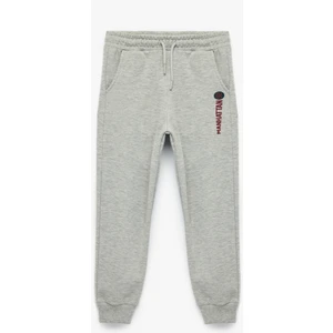 Baskılı Şardonlu Cep Detaylı Beli Bağcıklı Jogger Eşofman Altı