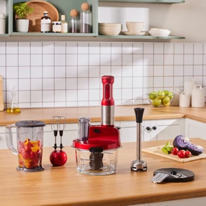 Mastermaid Prosteel Cam Mutfak Robotu Uzun Blender Ayaklı 6 Bıçaklı 2500 W Imperial Red