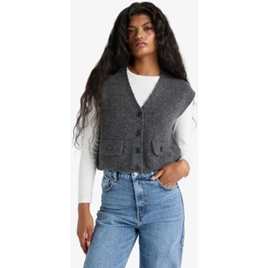 Regular Fit V Yaka Düğmeli Triko Süveter G0265AX25AU