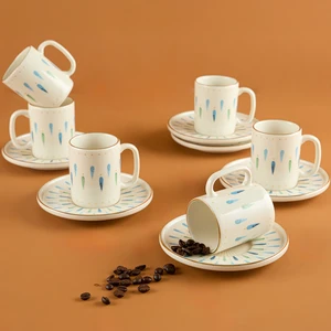 Andante 12 Parça 6 Kişilik Kahve Fincan Takımı 100 ml