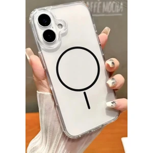 Apple Iphone 16 Uyumlu Gerçek Magsafe Özellikli Sert Şeffaf Sararmaz telefon kılıfı 