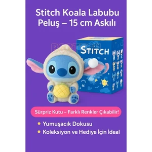 Peluş Stitch Koala 15 cm Askılı Oyuncak, Sürpriz Paket Labubu Esintili Model