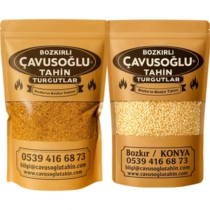 Bozkırlı Çavuşoğlu Bozkırlı Çavuşoğlu Odun Ateşinde Kavrulmuş Susam 500 gr + Kavrulmamış Beyaz Çiğ Susam 500 gr