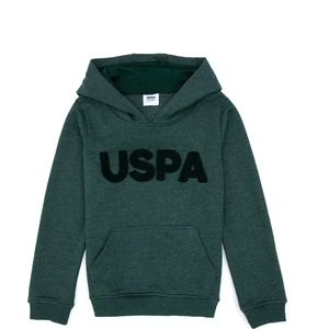 U.S. Polo Assn. Erkek Çocuk Koyu Yeşil Basic Kapüşonlu Sweatshirt 50307721-VR079