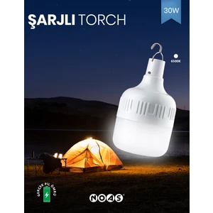 30W Şarjlı Torch Ampul Beyaz