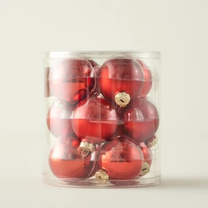 Bella Maison Christmas Yılbaşı Süsü 12'li Kırmızı (6 cm)