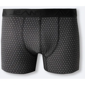 Erkek Siyah Pamuklu Esnek Desenli Boxer A32Y9502