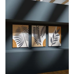 Duvar Tablosu Çerçeve Görünümlü Mutfak Tabloları Premium Kalite 3 Lü Tablo Modern Tablo Bohem Tablo