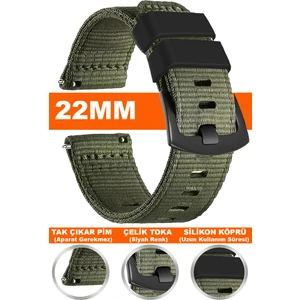 Huawei Watch Gt Gt2 Gt3 Gt4 Gt5 Pro 46mm-Redmi Watch 5 Active-Lite 22mm Nato Kumaş Saat Kordonu