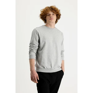 Bisiklet Yaka Pamuklu Sweatshirt