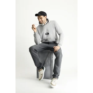 Kapüşonlu Baskılı Pamuklu Sweatshirt