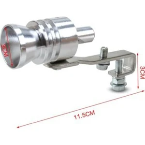 Turbo Islık Sesi Veren Egzoz Aparatı Islık Egsoz Gri