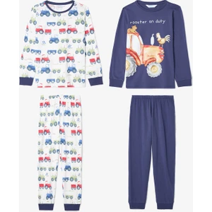 Erkek Çocuk Tracs Araba Desenli Pamuklu Uzun Kollu 2'li Pijama Takımı