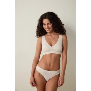 Ekru Dikişsiz Balensiz Kalın Askılı Sütyen