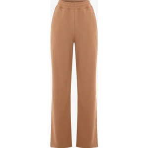 Açık Kahverengi Katlanabilir Oversize Orta Bel Bağlama Detaylı Eşofman Altı