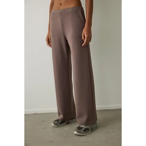 Haki Silky Feel Bol Kesim Loose Eşofman Altı
