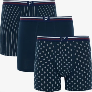 Erkek Navy Organik 3'lü Boxer