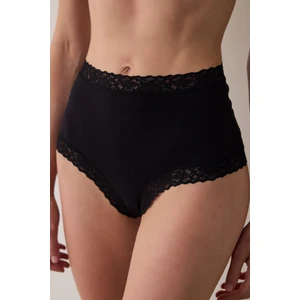 Siyah Comfy Pamuklu Yüksek Bel Slip Külot
