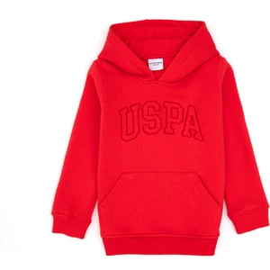 U.S. Polo Assn. Kız Çocuk Kırmızı Kapüşonlu Şardonlu Basic Sweatshirt 50314311-VR030