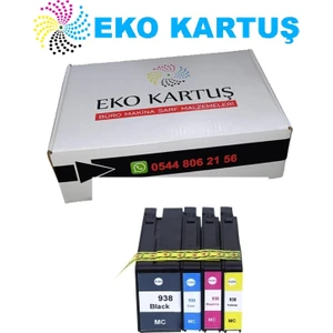 Hp 938XL Kartuş  Muadil Yüksek Kapasite Pro 9720/9730/9110B/9120B9130/ set 4 renk