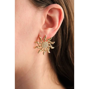 Gold Döngü Güneş Küpe