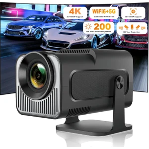 Teknomie Android Wifi Taşınabilir Akıllı Projektör – 4K Ultra Hd, Bluetooth 5.0, Hoparlör, Çok Amaçlı Akıllı Mini Projeksiyon