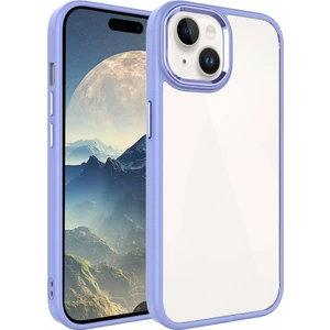 iPhone 15 Uyumlu Zıvo Krom Kapak-Lila