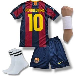 Fc Barcelona- 10 Ronaldinho -Gaucho 2006 Yeni Sezon Çocuk Forması 4'lü Seti