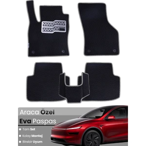 Tesla Model Y Juniper  (2025) Uyumlu Eva Paspas Tam Set–araca Özel,su Geçirmez,hızlı ve Kolay Montaj