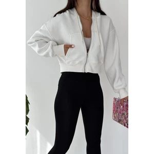 Kadın Gri Fermuarlı Oversize Hoodie – Günlük & Sokak Stili