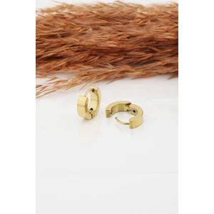 Kadın 316L Paslanmaz Çelik Basic Geometrik 1 cm Halka Model Klipsli Küpe