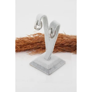 Kadın Çelik Basic Geometrik 1.5  cm Elips Moldel Klipsli Küpe