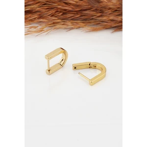 Kadın Çelik Basic Geometrik 1.5 cm U Model Klipsli Küpe