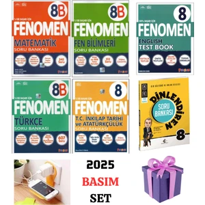 Fenomen 2026 8.sınıf 5 Ders Soru Bankası + Ekertest Dinlendiren Soru Bankası  Set Priz Tutucu+Hediye
