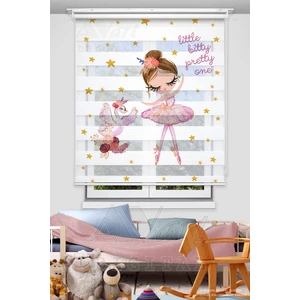 Balerin ve Sevimli Kuğu Baskılı Çocuk Odası Perdesi - Dijital Baskılı Zebra Stor Perde