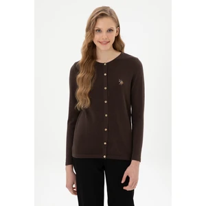 U.s. Polo Assn. Kadın Koyu Kahverengi Hırka (Triko) 50307737-VR084