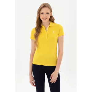 U.S. Polo Assn. Kadın Sarı Basic Tişört 50300896-VR094