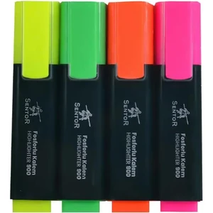 Fosforlu Kalem Sarı ve Pembe Renk