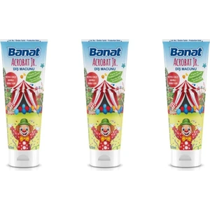 Acrobat Junior Florürsüz Çocuk Diş Macunu 35 MLX3ADET