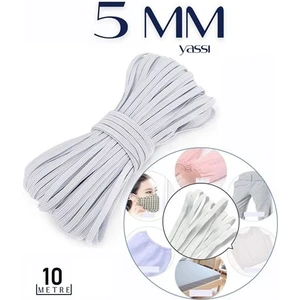 Yassı Bel Paça Giysi Lastiği 10 mt 5 mm