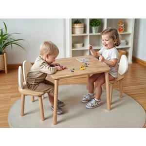 Bee Smart Safir Meşe 2 Sandalyeli Set