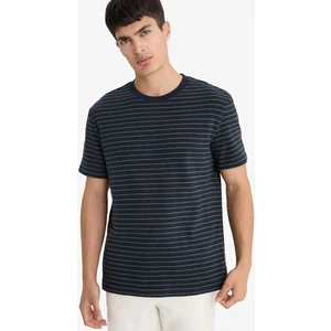 Regular Fit Bisiklet Yaka Çizgili Kısa Kollu Tişört E8198AX25AU