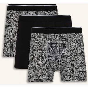 Regular Fit Baskılı 3'lü Boxer E0125AX25AU