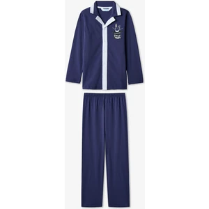 Indigo Erkek Çocuk Suprise Uzun Kollu Düğmeli Pamuklu Pijama Takımı