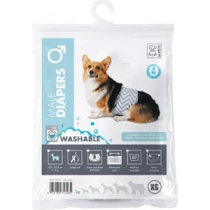 M-Pets Diapers Erkek Köpekler Için Yıkanabilir Külot Xs