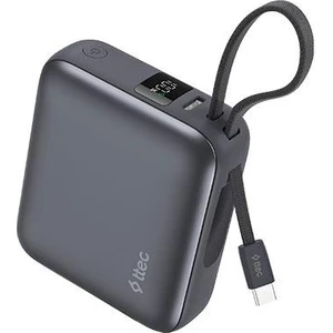 Recharger Mini LCD 10.000MAH Pd 35W Usb-C Dahili Kablolu Taşınabilir Hızlı Şarj Aleti/powerbank