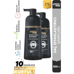 Softto Plus Saç Siyahlaştırıcı Beyazları Kapatıcı Doğal Görünümlü Boya Şampuan 350 ml x 2 Adet